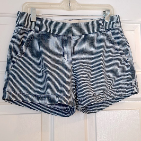 J. Crew Pants - J Crew Women’s Navy And White Striped Shorts - Size 6